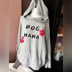 NWT - Lou & Grey Dog Mama Sweater with hood - size medium